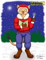caroller-card.jpg by Bernard Doove (Chakat Goldfur)
