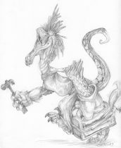 theropod_goes_to_work.jpg by Cara Mitten