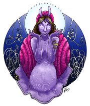 snaillady2col.jpg by Gloria Higginbottom (Twap, Snitter)