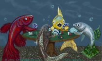 fishnchips.jpg by Mary Ames Murphy (Alicorn, Aurinona)