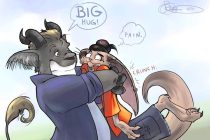 bighug.jpg by Stephanie Lostimolo (Raptor Woman)