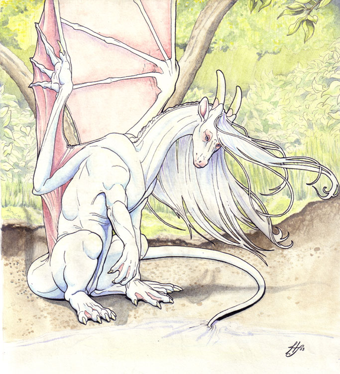 Teyotshey dragon with a case of albinism and webbing between the toes. Watercolor.
lilith.jpg - 2003-11-12