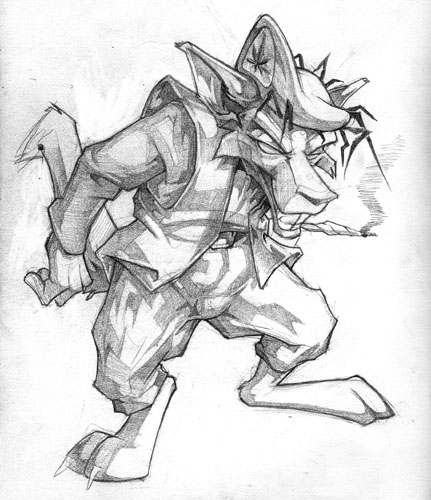 A rough little sketch done for a buddy. Not much new there- but I thought it worth an upload...
gassypoo.jpg - 2002-10-25