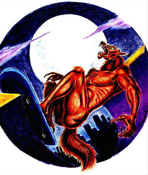 Skateboard Werewolf was designed for a pog years ago. It's a werewolf that is raving it on a ramp in the city on a full moon night. Colored.
weresktb.jpg - 1998-02-28