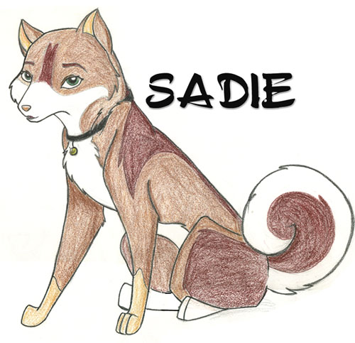 Sadie vintage furry art 1999 dog feral