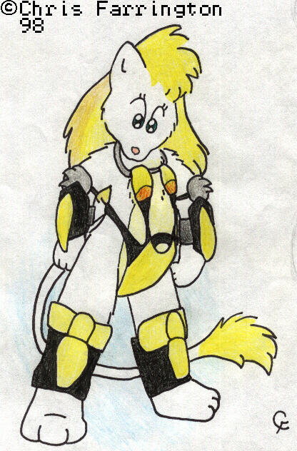 A couple of years ago I designed several powersuits for some of my characters. Here's the one I designed for Ausha. I have more powersuit pics but I won't put them up unless people ask to see them. Ausha © me
ausha.jpg - 1999-04-01