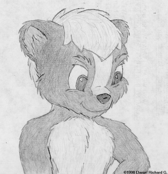 A generic skunk. As you can see, I've finally learned the proper way of coloring our striped friends :-)
gskunk1.jpg - 1998-11-07
