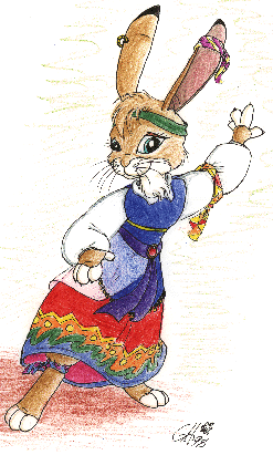 a dancing hare lady, I guess.
harednce.gif - 1999-08-31