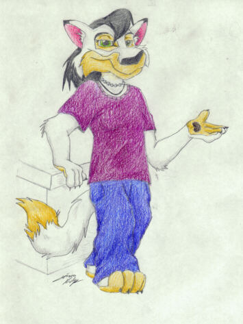 Here I am, as my furry character- White Wolf.
wolfme.jpg - 1997-10-09