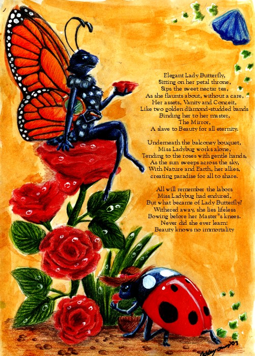 2003 anthro butterfly ladybeetle furry vintage art