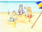 beachcats.jpg by Audrey Walker (KrazyKlaws, WolfDreamer)